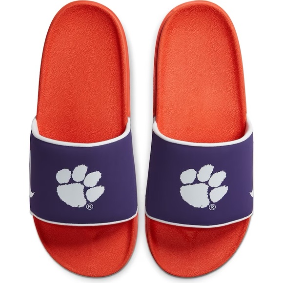NWT NIKE CLEMSON UNIVERSITY TIGERS OFF-COURT SLIDES PURPLE/ORANGE/ WHITE SIZE 13 - Picture 5 of 9